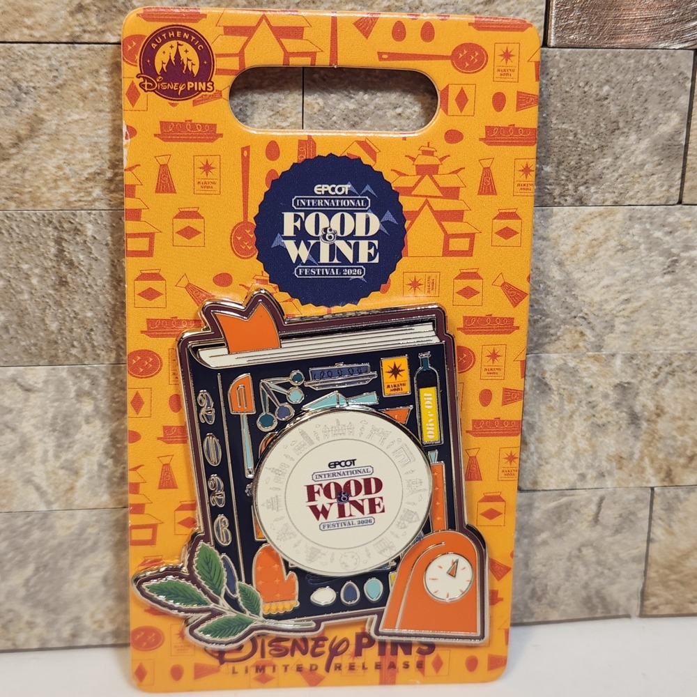 Disney Parks EPCOT Food & Wine Festival 2020 Limited Release Cookbook Pin